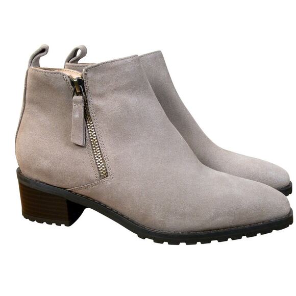 Blondo Samara‎ Leather Suede Ankle Boots Tan Size 8.5 Waterproof New Without Box - Picture 1 of 10